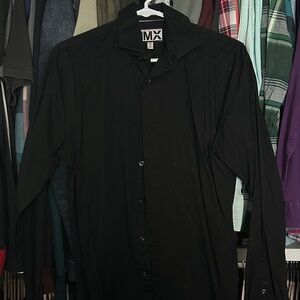 Express 1MX Black Dress Shirt